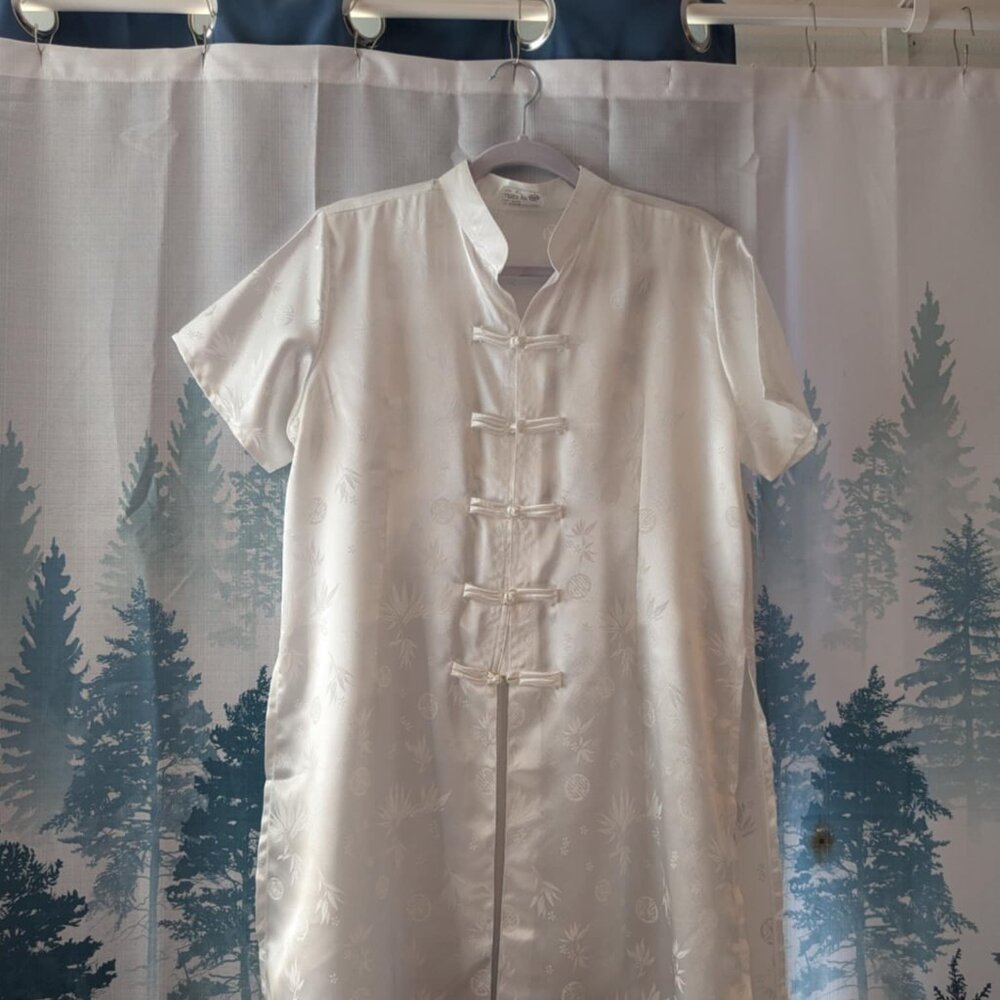 Men’s White 100% Silk Button Down Shirt | Classic & Elegant